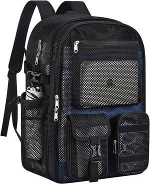 Mesh Backpack for School, 36L Large Heavy Duty Mesh Backpacks for Adults Girls Boys Kids with Inner Laptop Compartment, Mesh Schoolbag for Outdoor Hiking Beach
