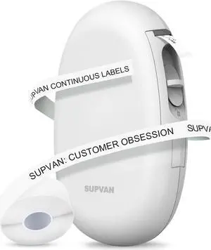 SUPVAN E10 Label Maker Portable Thermal Handheld Label Makers for Organizing, Compatible with Android & iOS, Bluetooth Wireless Mini Labelmaker for Home Office Storage White