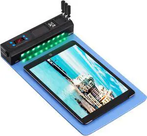Spolehli Heating Pad with Built-in Led Light, Fast Heat Plate LCD Screen Separator Machine for Phone Ipad Repair 14.2" Heat Mat Screen Removal Tool with Accessory Storage (110V/220V)