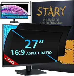 [2Pack] 2023 Upgrade 27 Inch Computer Privacy Screen for 16:9 Widescreen Monitor,Eye Protection Anti Glare Blue Light Computer Monitor Privacy Filter, Removable Anti Spy -Scratch 27 Inch Protector