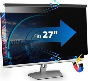 VERPONITY Magnetic Computer Privacy Screen 27 Inch, Aesthetic Hanging Privacy Screen for Computer Monitor with Anti-Blue Light Coating, Removable PVC Magnetic Attachment Computer Monitor Privacy