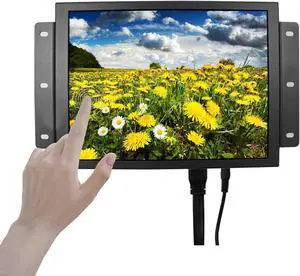 VSDISPLAY 10.4 Inch 800x600 LCD Touchscreen Monitor Portable 10.4'' VS104ZJ01 as Extra Display with HD-MI DVI VGA Ports,Built-in Dual Speakers
