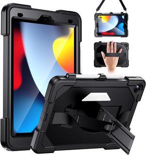 Upgraded for iPad 9th Generation 10.2 Inch Case,[Military Grade Dropproof][Build-in Screen Protector][Pen Holder][Stand&Handheld&Back Strap],Full Body Shockproof for iPad 9th/8th/7th(2021/2020/2019)