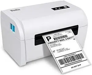 WeeiUs Shipping Label Printer, Postage Barcode Sticker Maker, 4X6 USB 1 min Setup, Support Windows PC and Mac, Compatible with , Ebay, Etsy, Shopify etc, with Free Sample Shipping Label, White