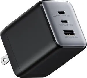 wegear 100W USB C Charger Block, Fast GaN Charger, 3-Port Compact Foldable USB Wall Charger for MacBook Pro/Air, Dell XPS,iPad Pro,iPhone Series,Galaxy S25/S24,and More