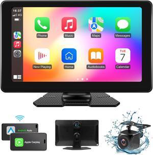 VEKOOTO Wireless Carplay Screen 9" Portable Apple Carplay & Android Auto Car Stereo, with 2.5K Dash Cam, 1080p Backup Camera, GPS Navigation/Mirror Link/Voice Control/Bluetooth