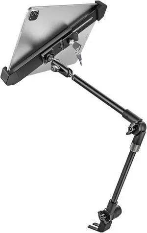 woleyi Anti-Theft Seat Rail Tablet Mount for Car/Truck, Heavy Duty Car Floor Bolt Tablet Holder, Vehicle Front Seats Stand with Security Lock and Key for iPad Pro, Air, Mini, Galaxy Tab, 7-11" Tablets