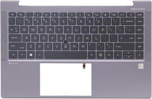 Wzqrps New Replacement for HP ZBOOK Firefly 14 G7 G8 Laptop Upper Case Palmrest Backlit Keyboard Assembly Part M07131-001 M36447-001 Gray