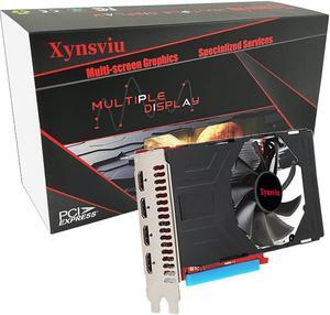 Xynsviu Radeon RX560 4G Graphics Card, with 6 HDMI Monitor Graphics Card,Computer PC GPU GDDR5 128 Bit DirectX 12 PCI Express X16 3.0, DisplayPort Low-Profile Video Cards (AMD RX560 4G 4HDMI)