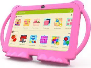 WUIUHOU 7 inch Kids Tablet - Android 12, 32GB ROM, 2+5MP Dual Camera, Shockproof Case, Educational, Games, Parental Control