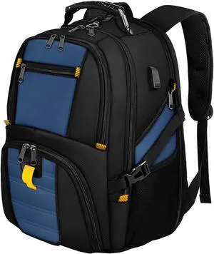 YOREPEK Travel Backpack, Extra Large 50L Laptop Backpacks for Men Women, Water Resistant College Backpack Airline Approved Business Bag with USB Charging Port Fits 17 Inch Computer, Roy Blue
