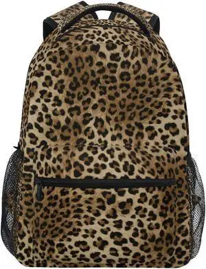 ZZKKO Leopard print Vintage Boys Girls School Computer Backpacks Book Bag Travel Hiking Camping Daypack