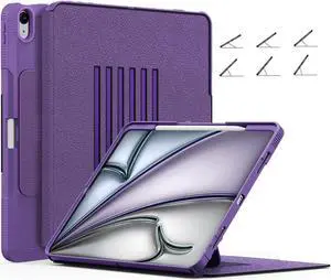 ZtotopCases for New iPad Air 13 Inch M3 2025 & M2 2024 &/12.9 inch 3rd Generation 2018, Auto Wake/Sleep, Multiple Viewing Angles Cover with Apple Pencil Charging, Full Protective for Table, Purple