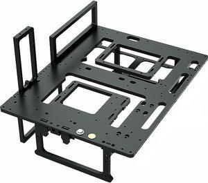 PC Test Bench Open Air Frame ATX Computer Case, Desktop Chassis Stackable Rack Stand, Aluminum Case Bare Overclocking, Supports ITX/MATX/ATX motherboards Chassis