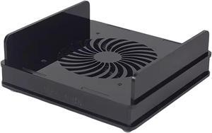 MAC Mini Mount,Mini Cooling Fan Design,Super Strong Wind Modification Chassis,Equipped with a 5.5 Inches Silent Fan for Heat Sink,USB Power Supply(Black)