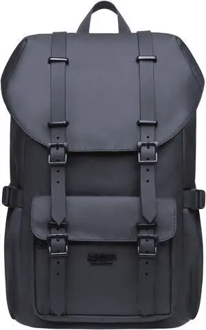 Travel Laptop Backpack, Outdoor Rucksack, School Backpack Fits 15.6"(Nylon Black)