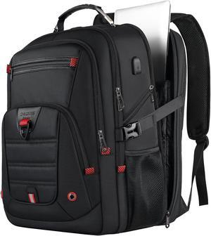 Z-MGKISS Extra Large Backpack for Men, Gaming Laptop Travel Bag Fits 18.4-19" Laptops, TSA Flight-Approved Backpack, Anti-Theft Gym College Business Work Mens Daypack, Black