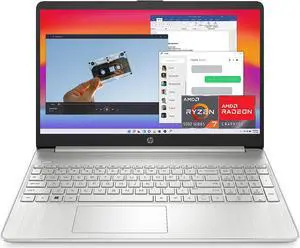 HP 15.6-inch Laptop, AMD Ryzen 7 5700U, 8 GB RAM, 256 GB SSD, HD Micro-Edge Display, Windows 11 Home, Thin & Portable, Long-Lasting Battery, Full-Size Keyboard, Wi-Fi 6 & Bluetooth (15-ef2025nr, 2022)