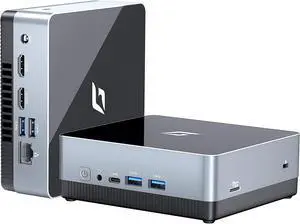 Small Desktop Computer Intel N5095A Quad-Core(Beat N5105) Up to 2.9Ghz, Micro PC 4GB RAM 128GB PCIe SSD, Tiny PC Supports 4K Dual Display, WiFi, BT, RJ45, USB, VESA for Home Office School