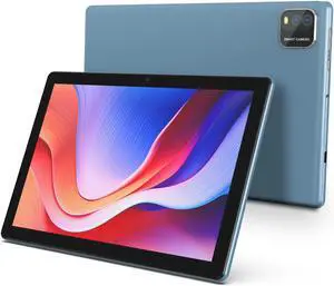 10.1 inch Tablet, 64GB ROM, 1TB Expandable, 6000mAh Battery, Wi-Fi 6, Quad-Core, 2MP+8MP Dual Camera, Bluetooth, IPS Screen