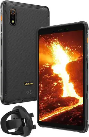 Ulefone Armor Pad & Hand Strap Holder Rugged Tablet(WiFi+Cellular), 7650mAh, IP69K Waterproof Tablet, Octa Core 4GB+64GB Android 12, Dual Speakers Dual 4G, uSmart Expansion Connector, 13MP + 5MP, NFC