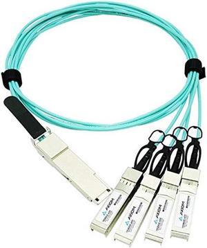Axiom QSFP-4X10G-AOC2M-AX 40GBase-AOC Direct Attach Cable - QSFP+ (M) to SFP+ (M) - 6.6 ft - Fiber Optic - Active Cisco Nexus 31XX, 93XX, 93XXX, X97160, X9736, ONE Nexus 31108, 32XX, 56XX,