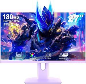 FYHXele 27 inch Gaming Monitor, 165Hz Computer Monitor QHD 1440P Fast IPS Panel Pc Monitor, sRGB100%,1ms, DisplayPort/HDMI/Eye Care/Wall Mount Compatible-Purple