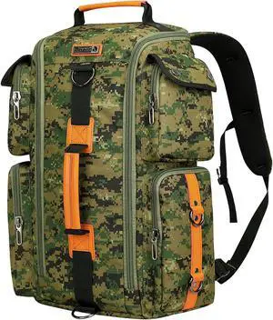 WITZMAN Digital Camo Backpack for Men Carry On Backpack Duffel Bag Large Capacity Laptop Backpack 17 Inch (6695 Camo Green)