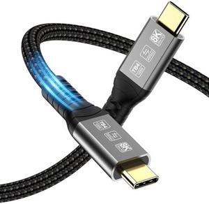 Angusplay USB4 Cable for Thunderbolt 4 Cable 10ft, 40Gbps Data Transfer, USB-C Monitor Cable 8K Dispaly, 100W Charging Compatible with Thunderbolt 3, USB3, for iPhone 15Pro Max, Mac MacBook, SSD, eGPU