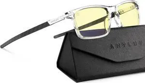 ANYLUV Blue Light Blocking Glasses for Men/Women Upgraded Carbon Fiber Temples Glasses Anti Eyestrain & Gaming Protection