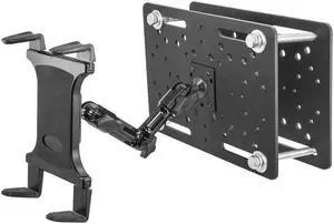 ARKON Mounts Slim-Grip Forklift Tablet Mount for Forklift Overhead Guards Adjustable Multi-Angle Arm Durable Mounting Plates for iPad, Samsung, Google, Nokia, and More