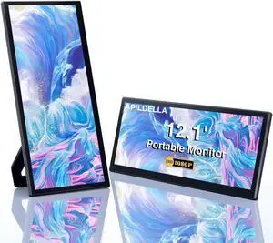 APILDELLA 12.1" Laptop Monitor Extender,Portable Monitor for Laptop USB C HDMI, Plug-Play Monitor Extender for Mac(M1/M2/M3 Chips), PC, Xbox, PS,Windows,