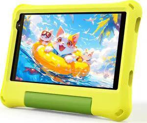 CALLSKY-NOTE Android 14 Kids Tablet 8 Inch Tablet for Kids Octa-Core 8GB+64GB Toddler Tablet with EVA Case Child Learning Tablet with YouTube, WiFi 6, Parental Control, Bluetooth 5.4, Yellow