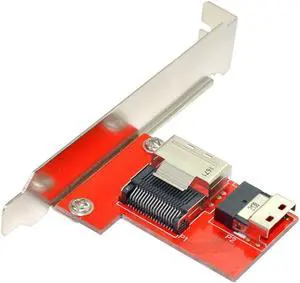 Chenyang Slimline SAS SFF-8654 PCI-Express 4.0 to Mini SAS SFF-8087 PCBA Female Adapter with Bracket