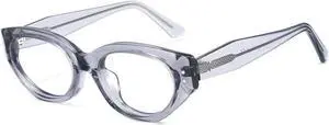 Cyxus Retro Cat Eye Blue Light Blocking Glasses for Women Computer Glasses Relieve Eye Fatigue for Computer Screens 8563 (Grey)