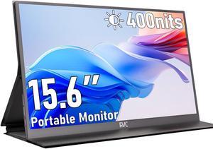 FMC 15.6 Inch 400 nits 1080P FHD Portable Monitor 60 Hz Ultra Slim Travel Monitor USB-C HDMI with Cover & Cables for Laptop PC MAC PS Xbox Switch Screen Extender
