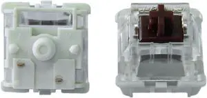GATERON Jupiter Brown Keyboard Switches, Tactile 55gf RGB LED 5 Pin Factory Pre-lubed Key Switches for MX Mechanical Keyboard(Brown,110PCS)