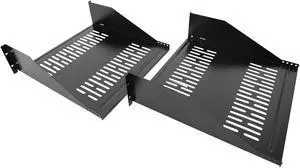 2 Pack 3U 18" Server Rack Tray Shelf - Universal Vented Rack Mount Cantilever Tray for 19" Network Equipment Rack & Cabinet - Heavy Duty Steel - Weight Capacity 115lb 18" Deep (3U18, 18INCH)