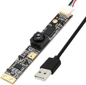 IFWATER USB Camera 8MP 30fps Camera Module with Microphone 105 Degree Wide Angle Lens Lightburn PC Computer 2448P 3D Printer Compatible with Windows Mac OS Rasberry pi