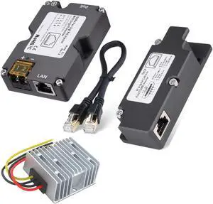 Jiawu PoE Injector for Dishy V2 Internet Kit Satellite Network, 150W Dishy Cable to RJ45, Surging & ESD, DC Step UP Converter 12V to 48V, Jiawugrga6ue0b5