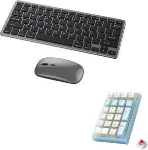 LINKEET Wireless Keyboard and Mouse Combo Full Size 108 Keys & Tri-Mode Mechanical Numpad RGB Backlit 21-Key NKRO