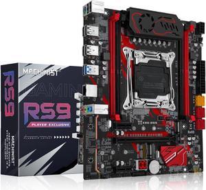 MACHINIST X99 RS9 Server Motherboard LGA 2011-V3 Motherboard for Intel Xeon E5 V3/V4 and Core i7 5th/6th gen Series Processors, DDR4 Max 128GB, SATA 6Gbps, Gigabit LAN, NVME M.2, WiFi M.2, SATA 6Gbps