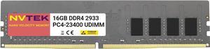 NVTEK 16GB (1X16GB) DDR4 2933MHZ PC4-23400 UDIMM 2Rx8 1.2V CL21 288-PIN Non-ECC Unbuffered Desktop PC Computer Memory