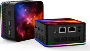 OASLOA Mini PC Computers 8GB RAM DDR5 256GB M.2 SSD, Mini Desktop PC 12th Gen Alder Lake-95 (up to 3.4GHz),Mini Computer with 4K Triple Screen Display/USB3.1/WiFi 6/Bluetooth 4.2 RGB Light