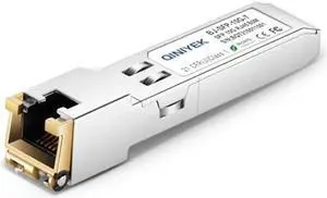 QINIYEK 80-Meter 10GBase-T SFP+ to RJ45 Module, Copper RJ45 Ethernet Gbic Transceiver Compatible for Cisco, Meraki, MikroTik, Ubiquiti, Unifi, Netgear, QNAP, D-Link and More, Cat6a/Cat7/Cat8