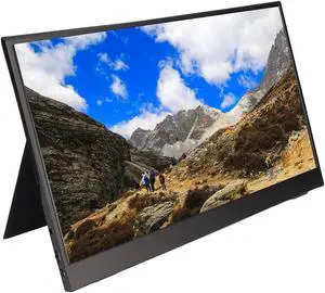 Sanpyl Portable Monitor 15.6 Inch FHD Computer Display HDR Technology Type C 178 Degree External Monitor Speakers for Laptop PC 100-240V (US Plug)
