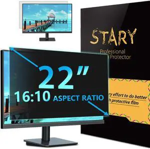 22 Inch Computer Privacy Screen for 16:10 Widescreen Monitor,Eye Protection Anti Glare Blue Light Computer Monitor Privacy Filter, Removable Anti Spy -Scratch 22 Inch Protector Film