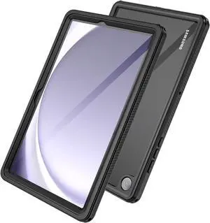 Waterproof Case for Samsung Galaxy Tab A9+ 11", Techcircle All Round Shockproof Bumper Protective Cover Built-in Screen Protector, Clear Galaxy Tab A9 Plus 2023 Cover with Removable Shoulder Strap