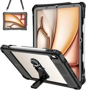 Transy iPad Air 11 Case - Waterproof, Full Body Protection with Pencil Holder