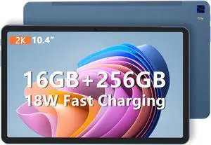 VASOUN Android 11 Tablet 10.4 inch, 16GB(8GB+8GB Expand)+256GB Tablet, 4G LTE Dual SIMS, 2.0GHz Octa-Core Gaming Tablet, 2K IPS Screen,8000Mah, 2.4G/5G WiFi, Bluetooth5.0 with Tablet PU Leather case
